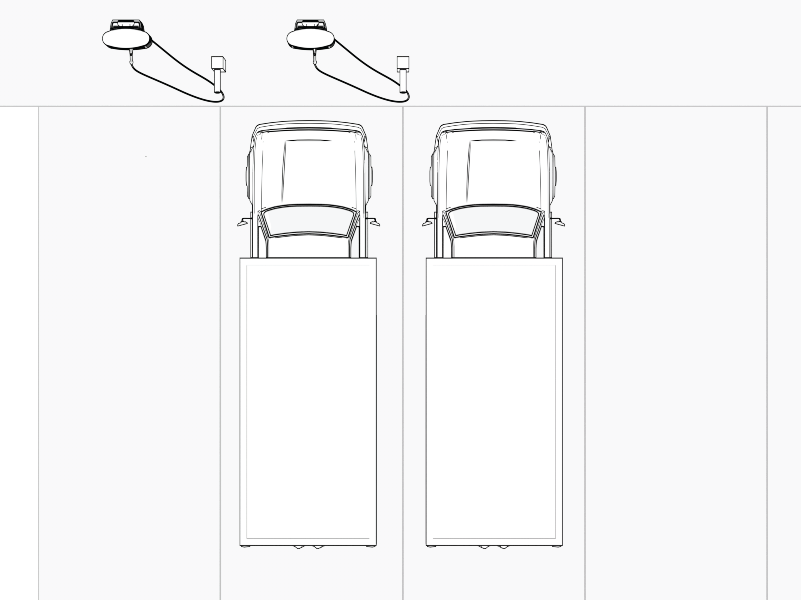 Single charge cable with left-side charging ports 