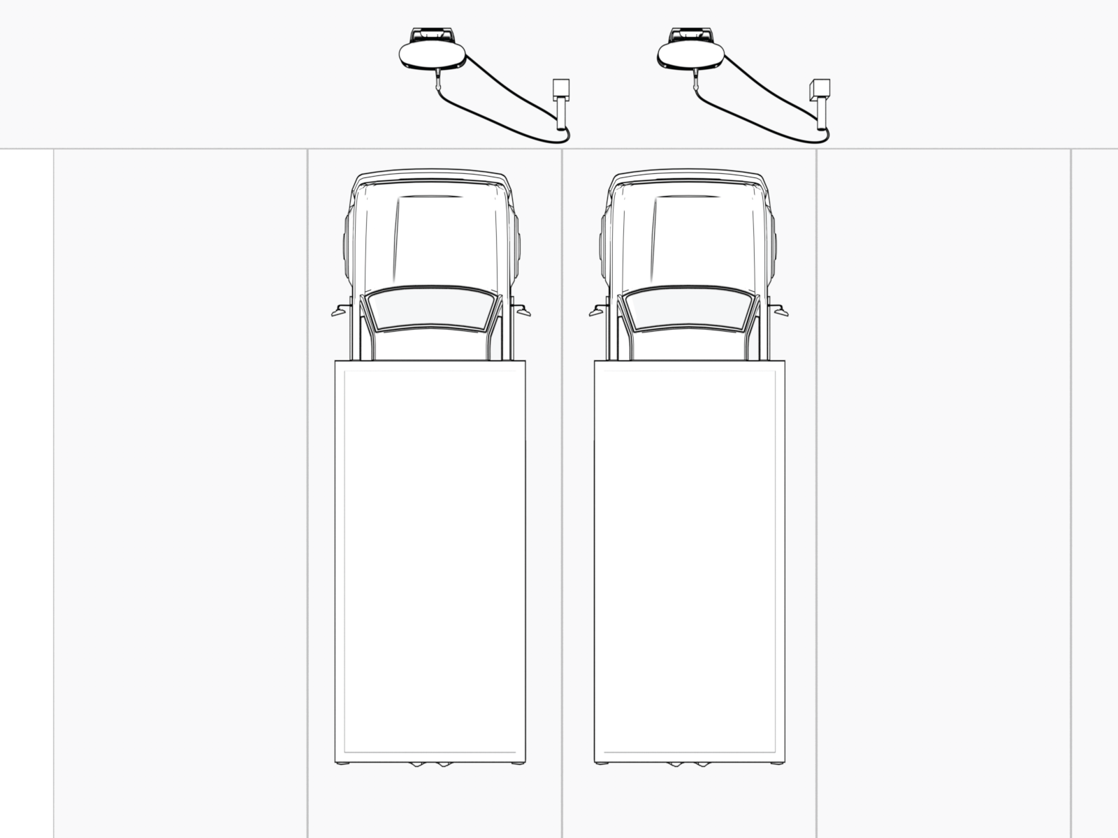 Single charge cable with right-side charging ports