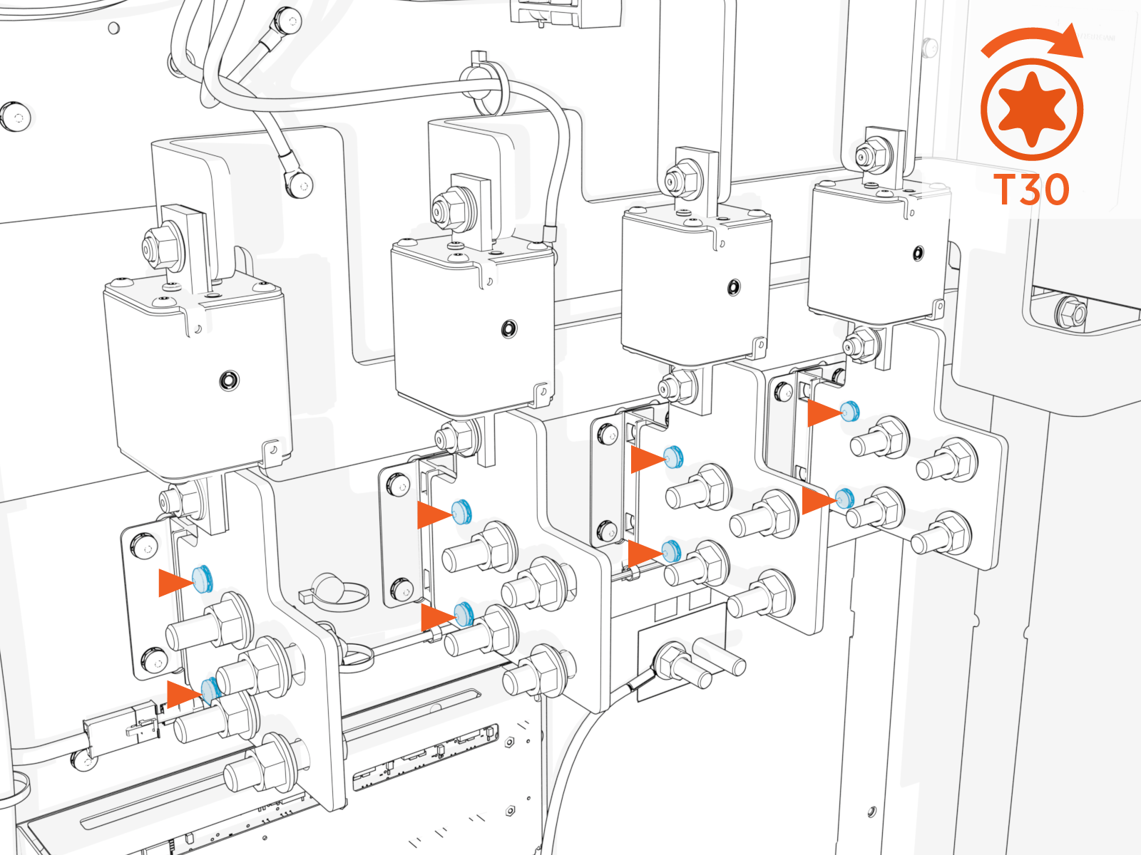 Technical illustration depicts the procedural step.