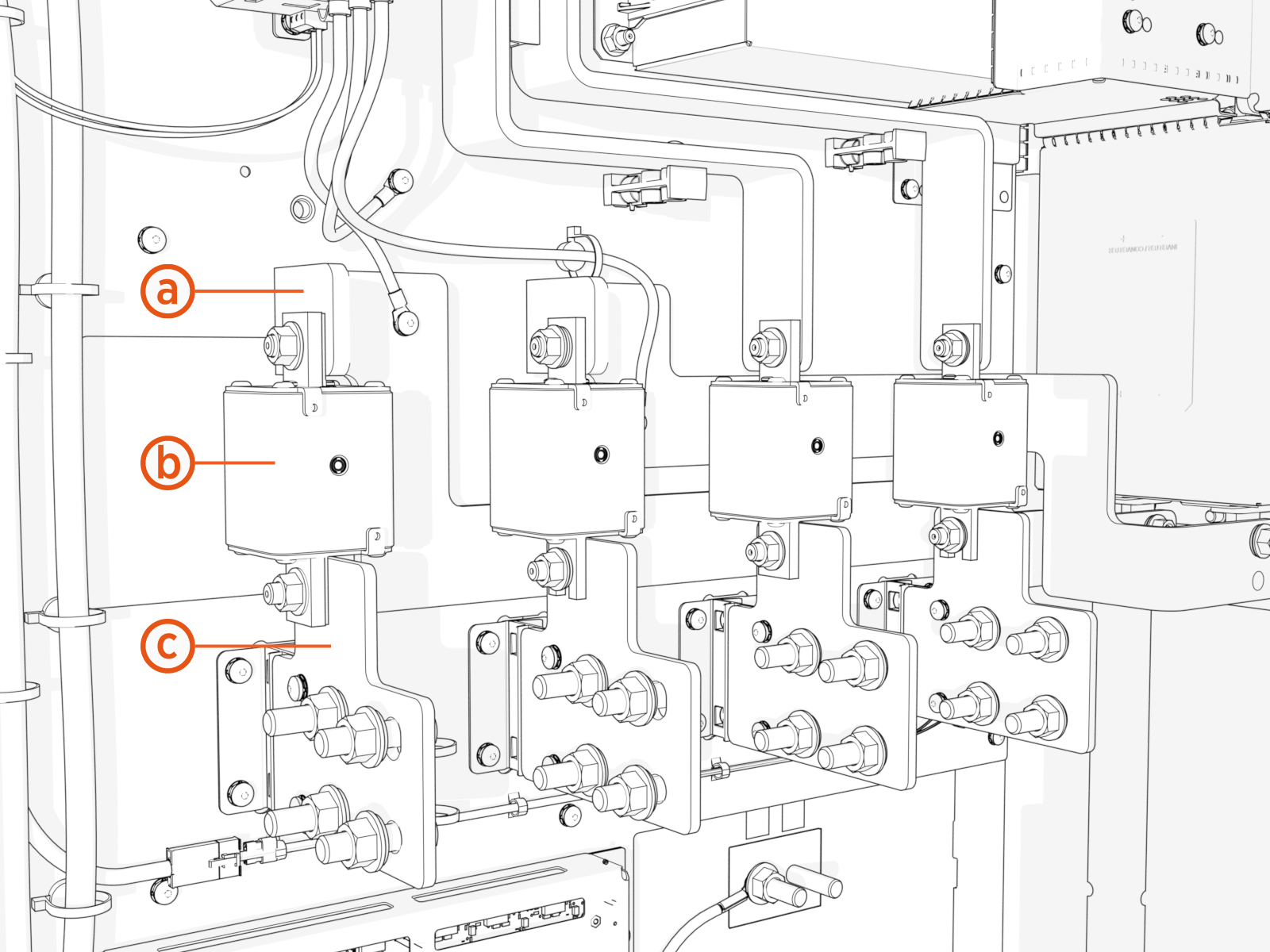 Labeled diagram of product, tools or parts.