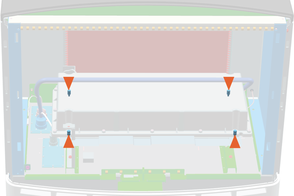 Remove the four screws. Use T25 Torx screwdriver.