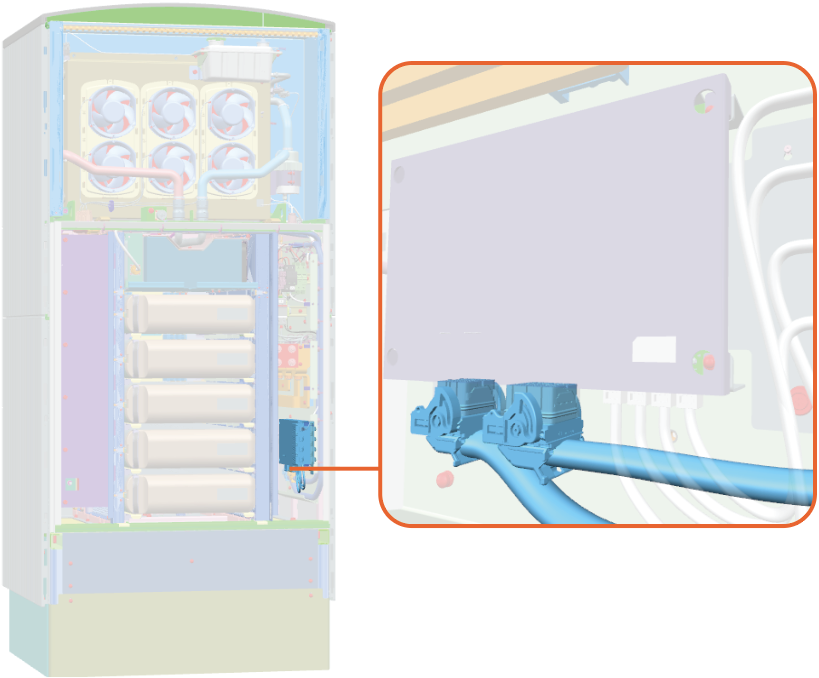 Disconnect the two cables