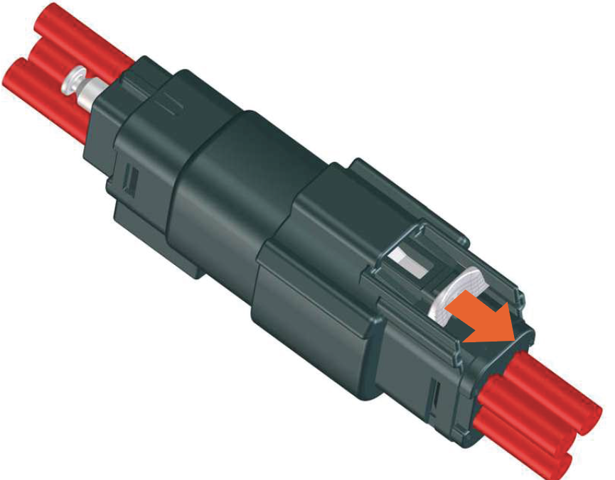 Pull the white color latch on the connector.