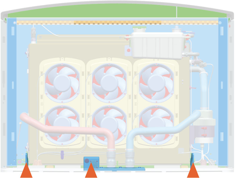 Lift the heat exchanger off the upper cabinet.
