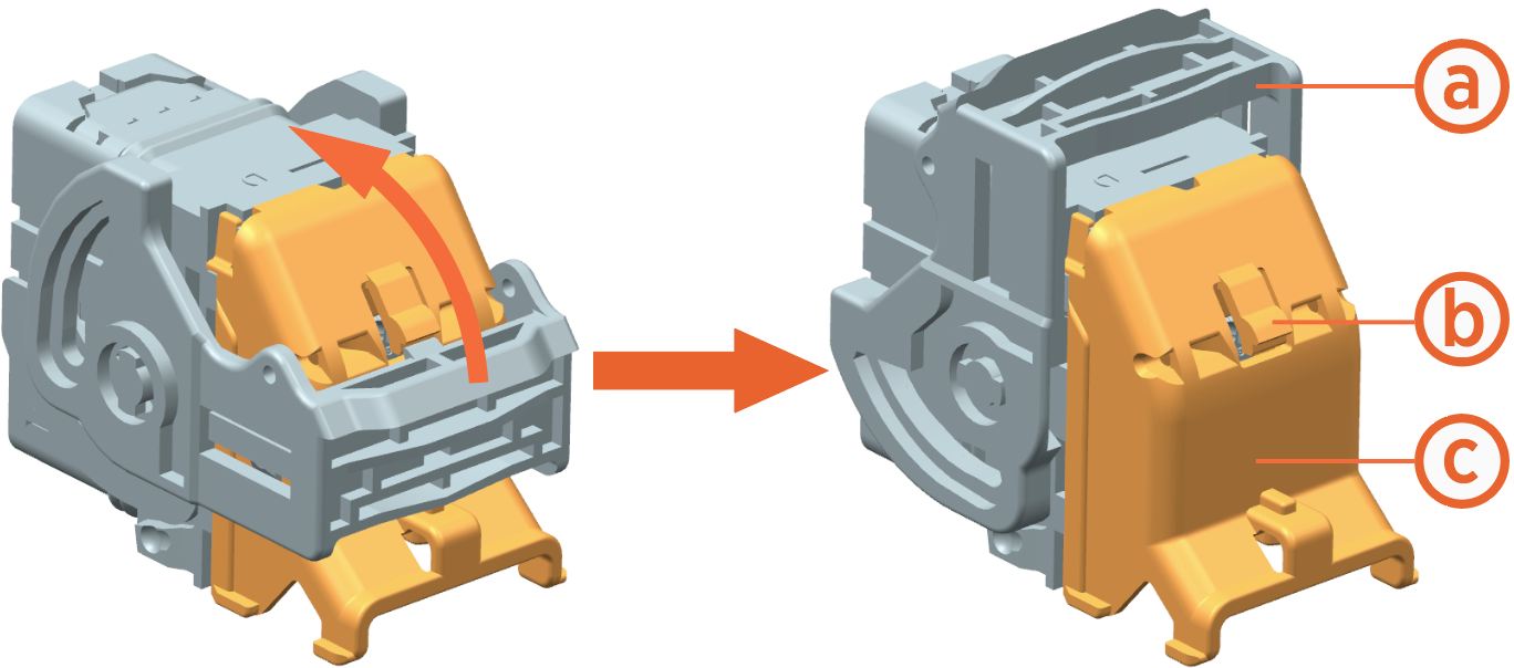 Press the small latch on the connector cap  to rotate the lever. The connector is unlocked when the lever is 90 degrees to the connector.