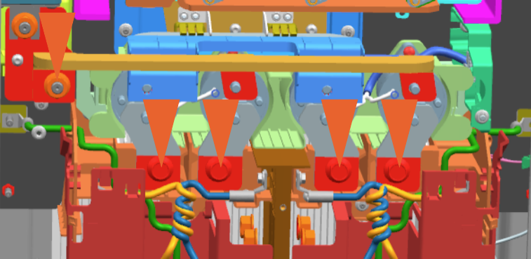 Install the five M10 fasteners using a 17 mm socket. Torque the fasteners to 19 Nm or 168 in-l) and mark the torqued fasteners using a torque paint pen.