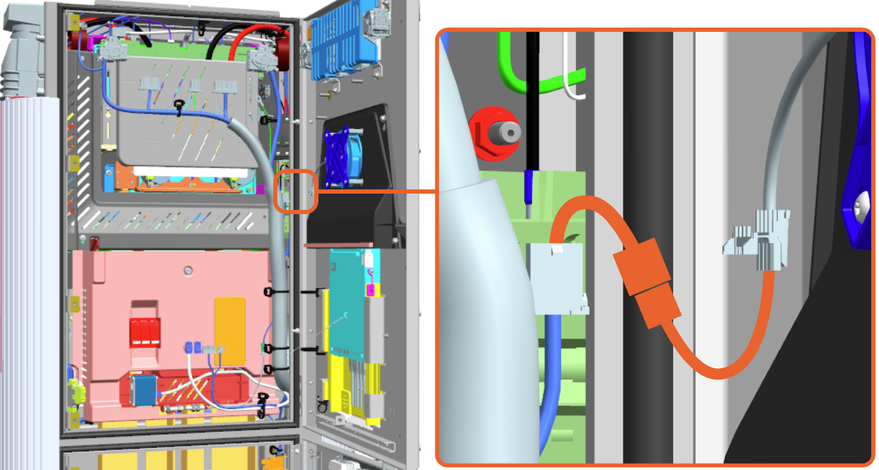 Disconnect the connector. 