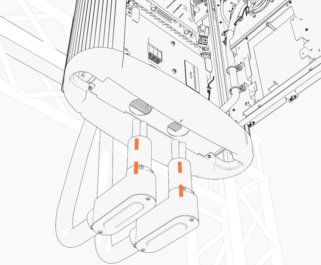 Pull the conduit LB bodies to remove the DC HV wiring through the bottom.