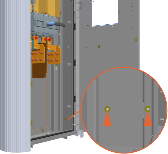 Loosen the two M5 screws using T25 security screwdriver