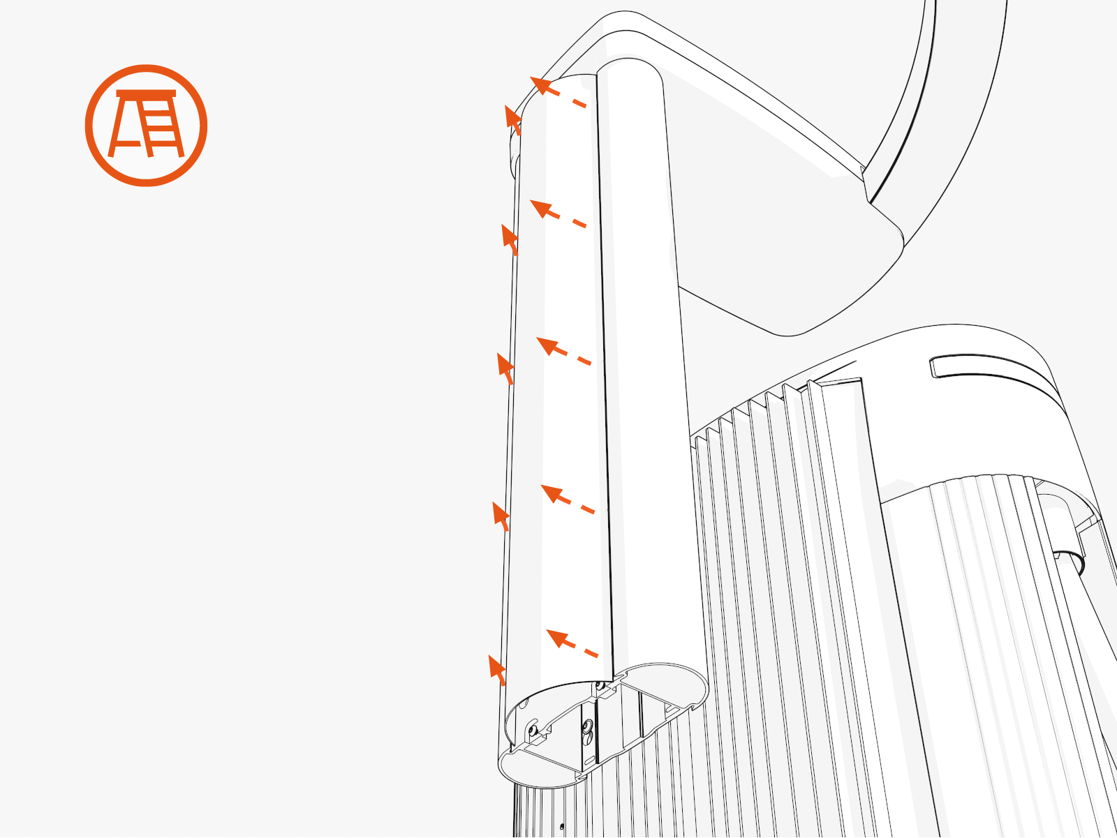 Technical illustration depicts the procedural step.