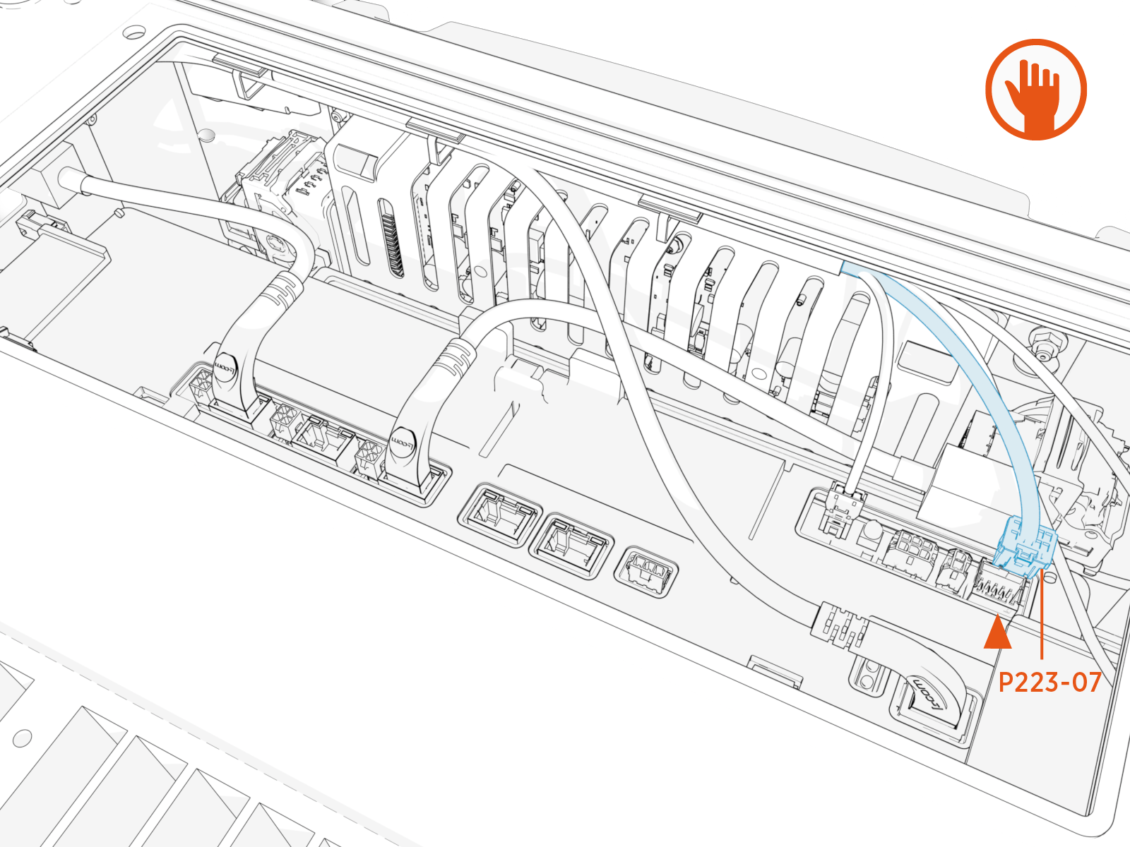 Disconnect the ten-pin CAN connector
