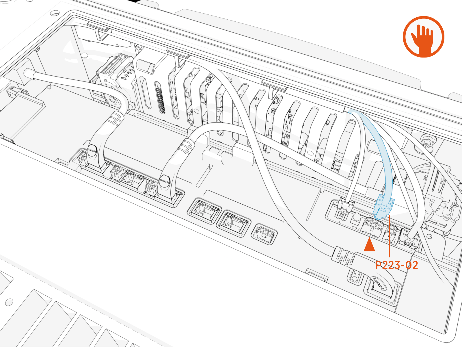 Disconnect the six-pin ISOMON power connector.