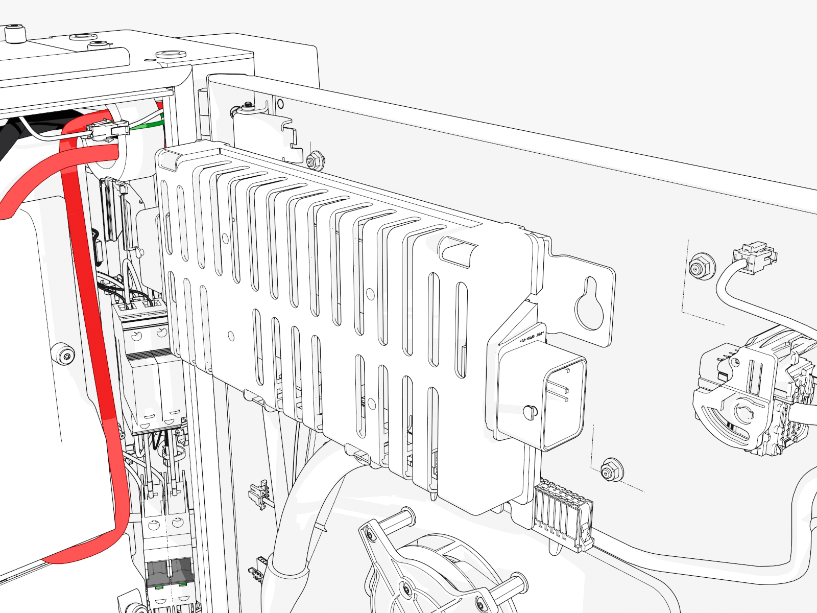 Lift the controller board to disengage the keyholes.
