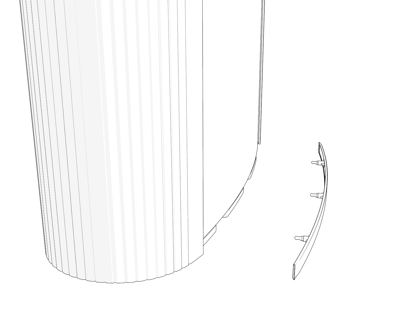 Pull out the  lower trim.