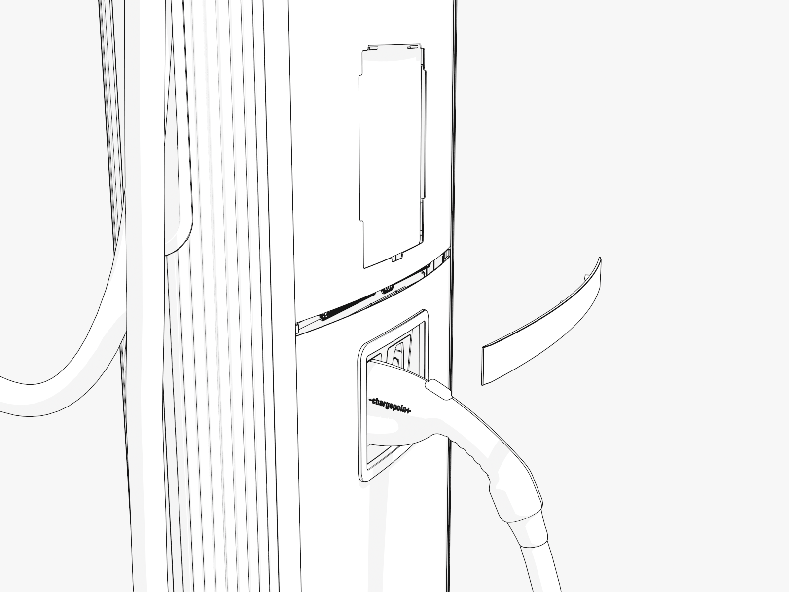 Snap out the middle trim from clips at the center and sides.