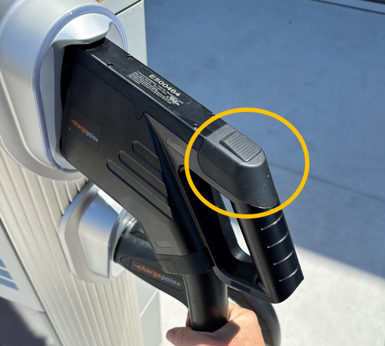 Do not press stop button on CCS handle to stop charging the vehicle