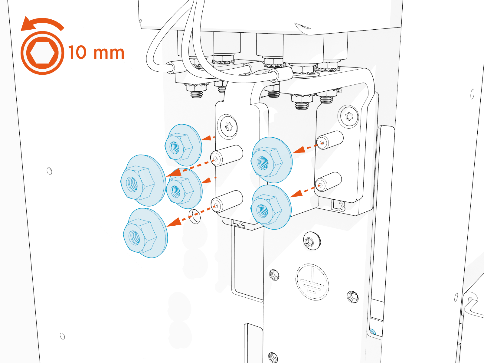 Technical illustration depicts the procedural step.