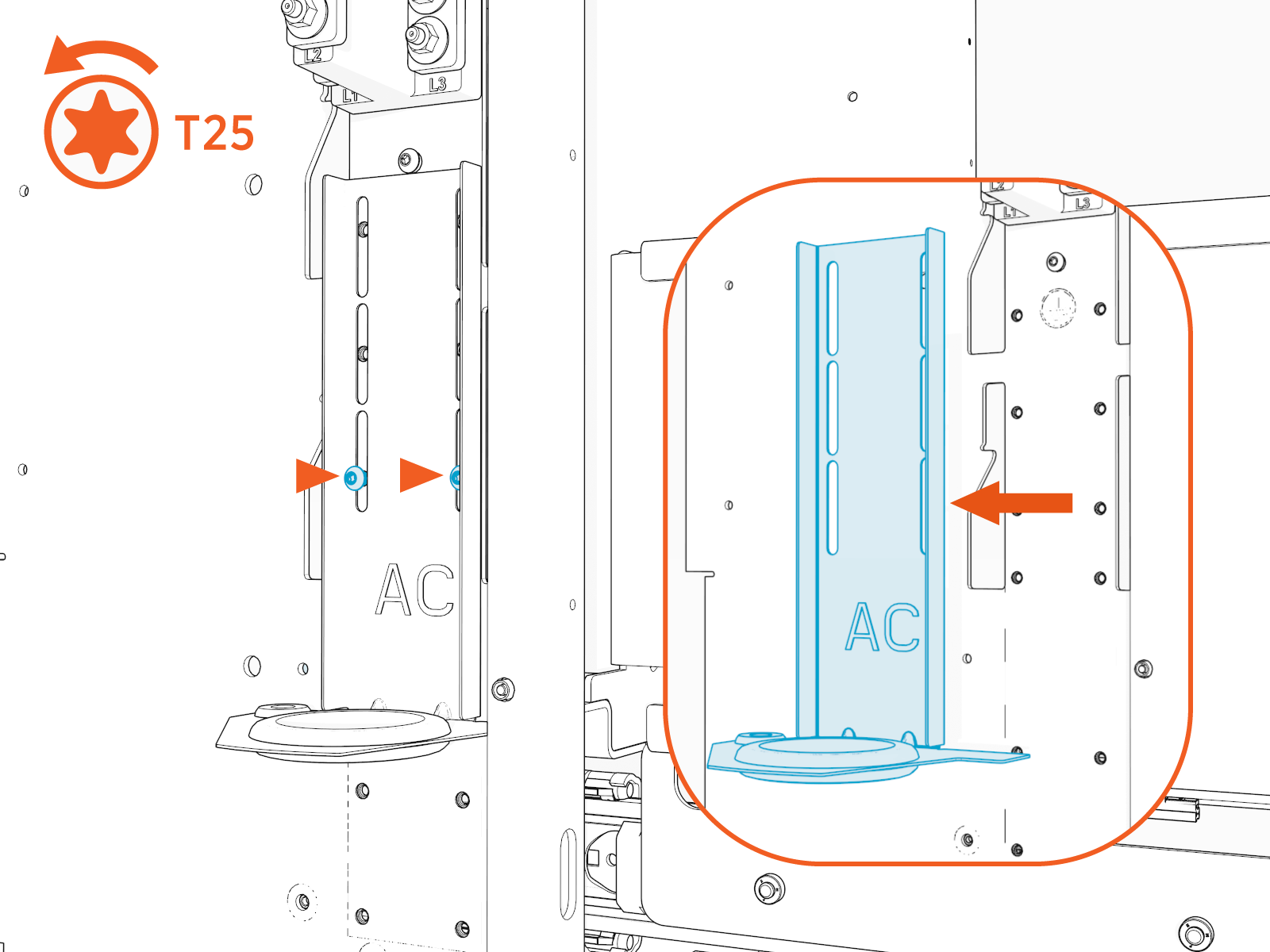 Technical illustration depicts the procedural step.