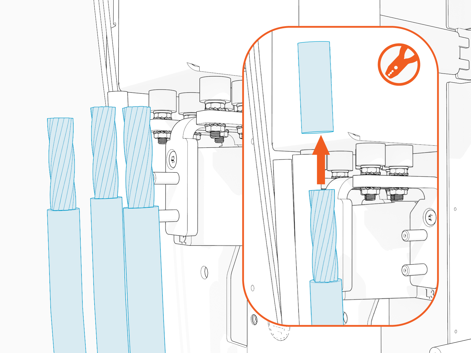 Technical illustration depicts the procedural step.