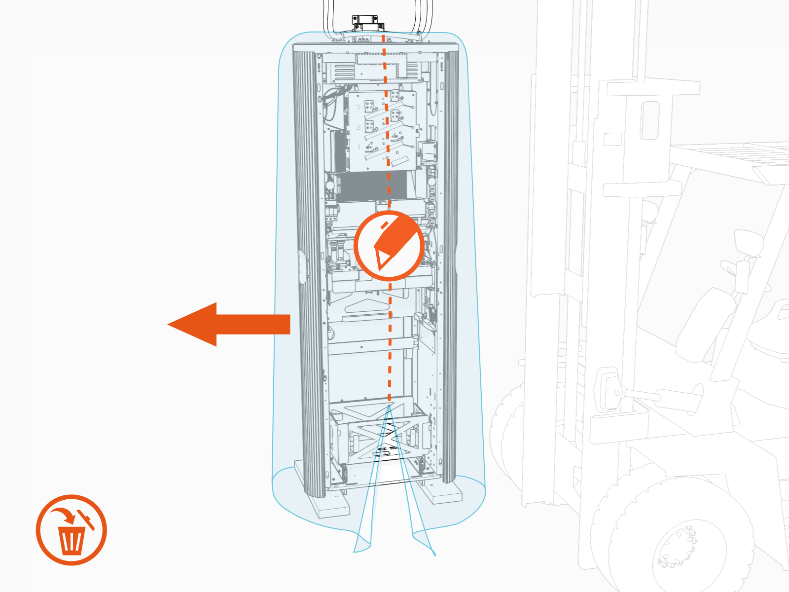 Technical illustration depicts the procedural step.
