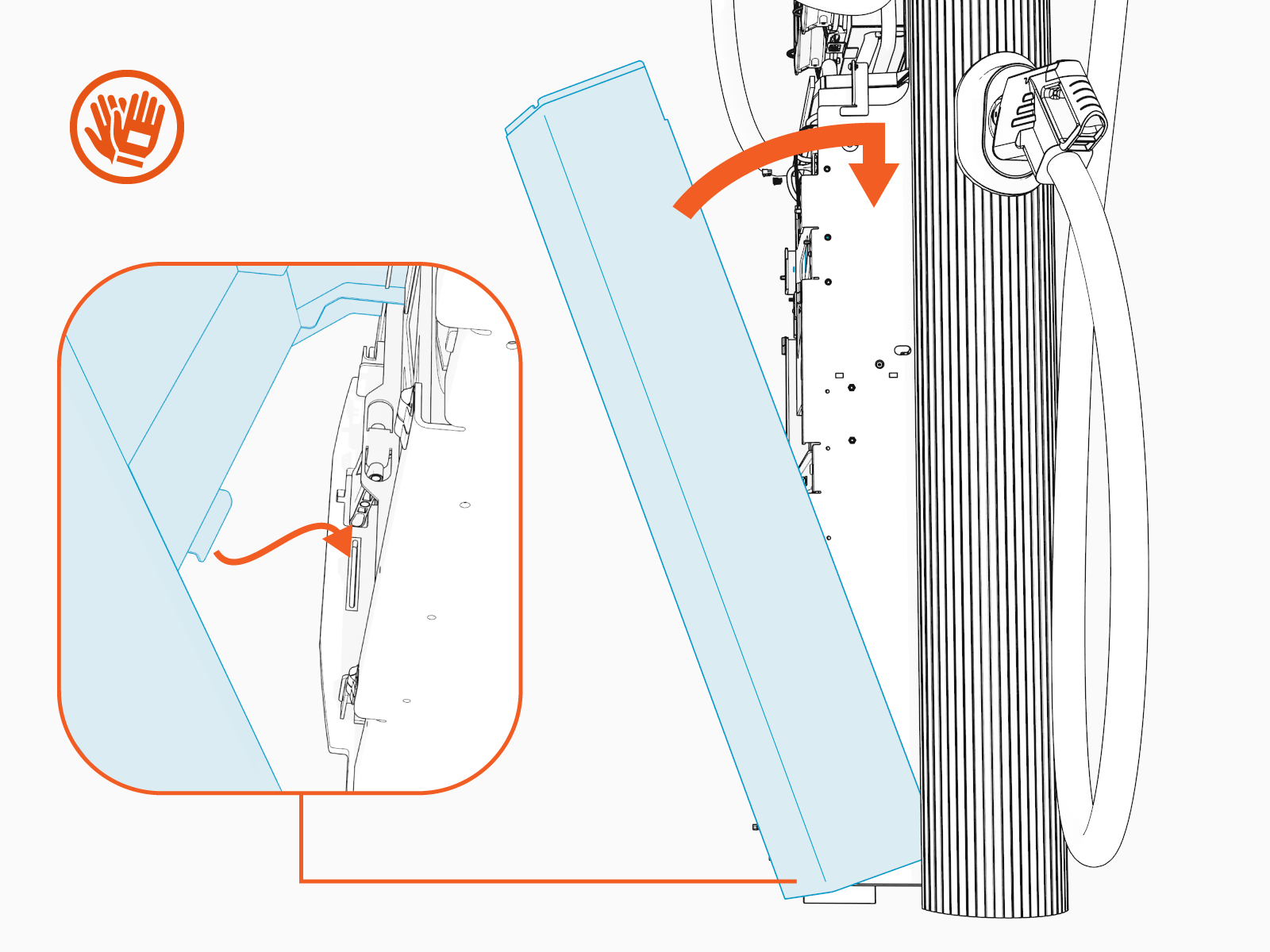 Technical illustration depicts the procedural step.