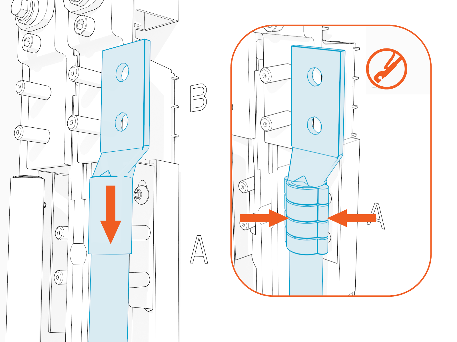 Technical illustration depicts the procedural step.