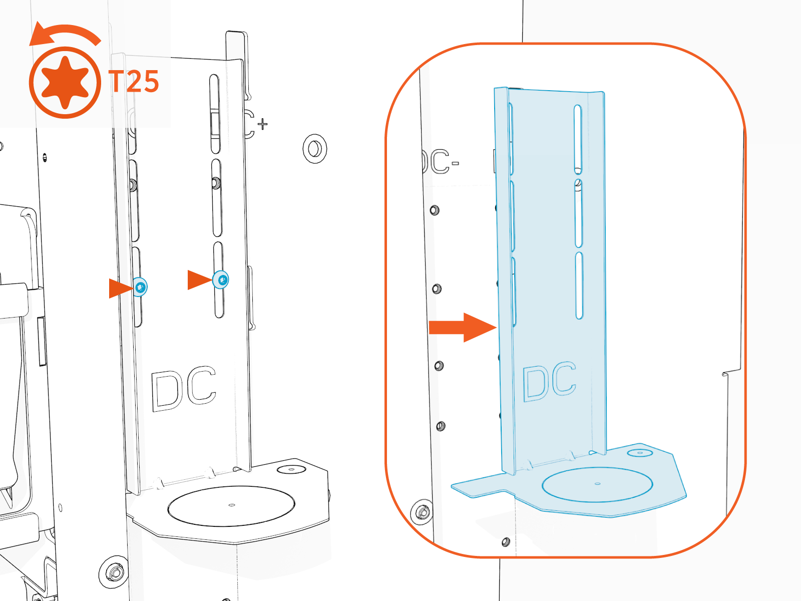 Technical illustration depicts the procedural step.