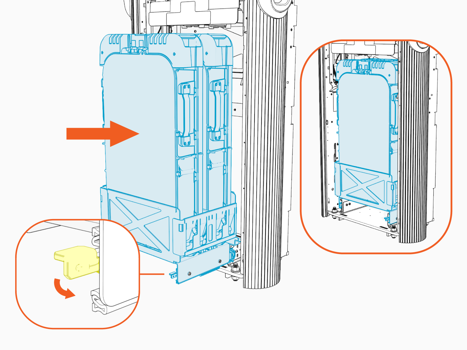 Technical illustration depicts the procedural step.