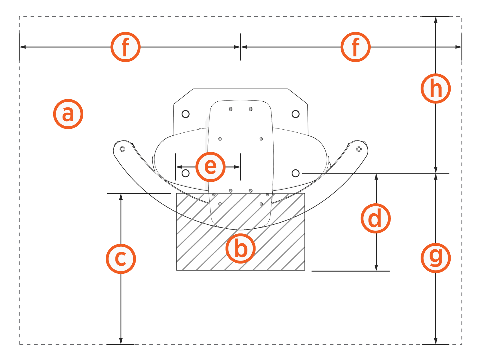 Labeled diagram of product, tools or parts.