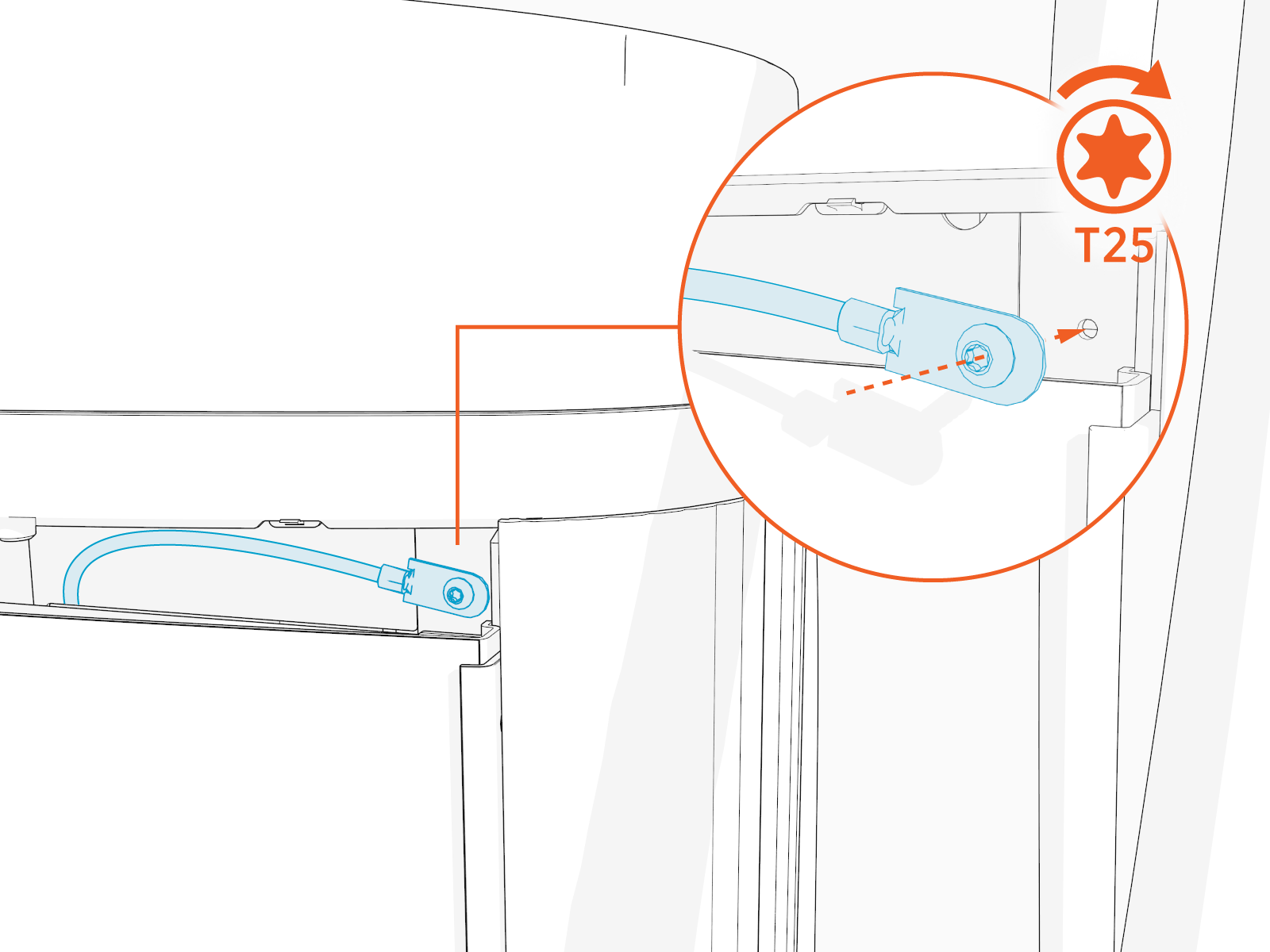 Technical illustration depicts the procedural step.