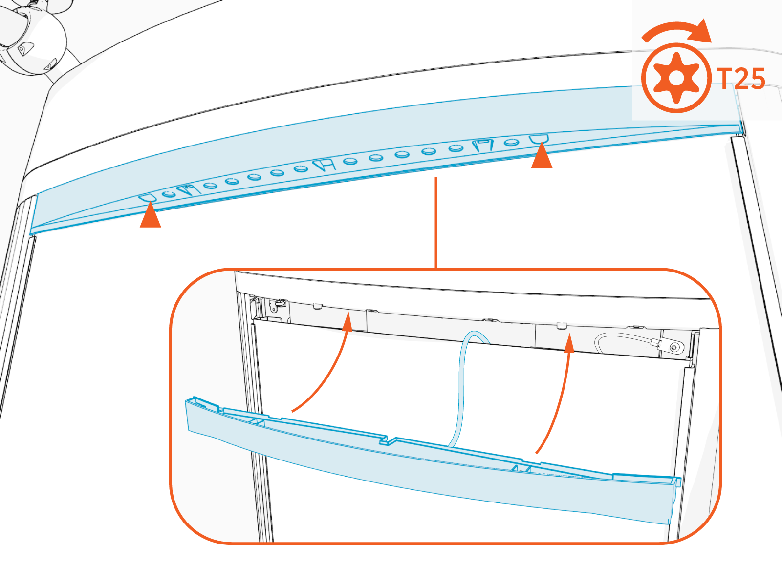 Technical illustration depicts the procedural step.