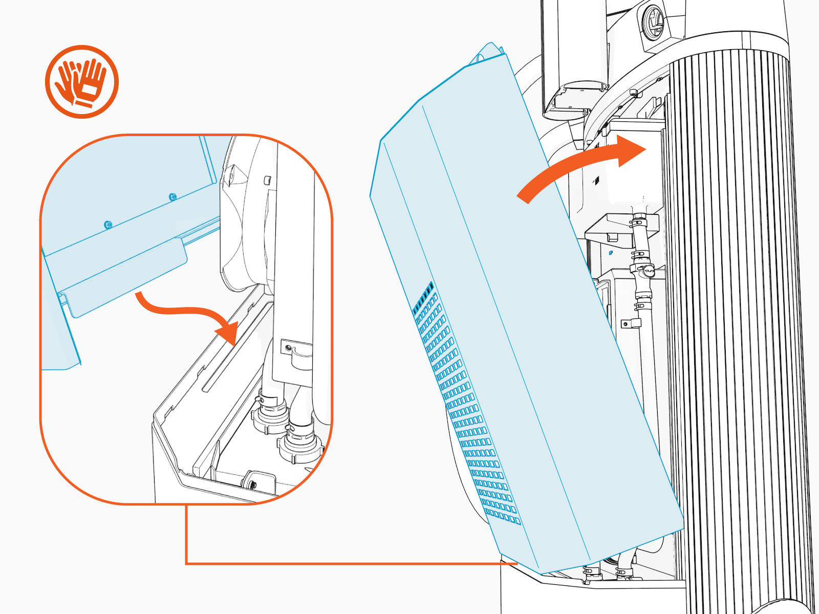 Technical illustration depicts the procedural step.