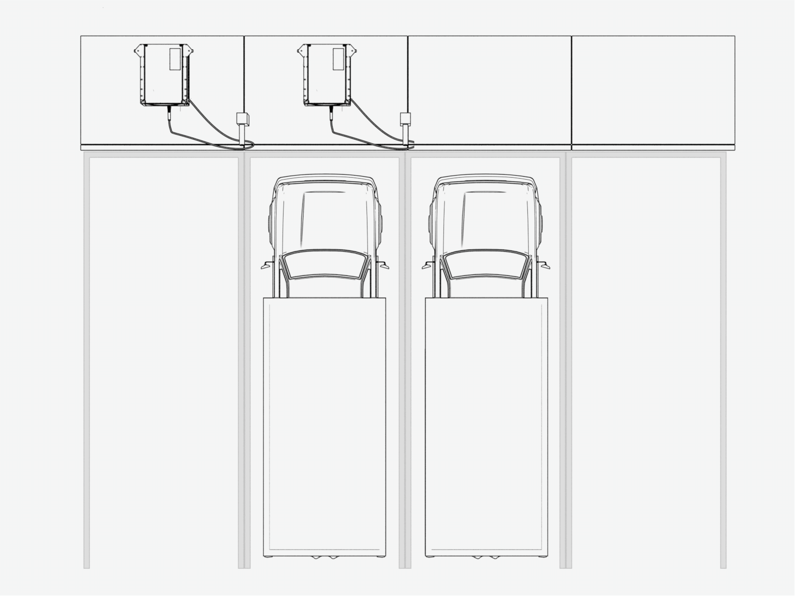 Single charge cable with left-side charging ports