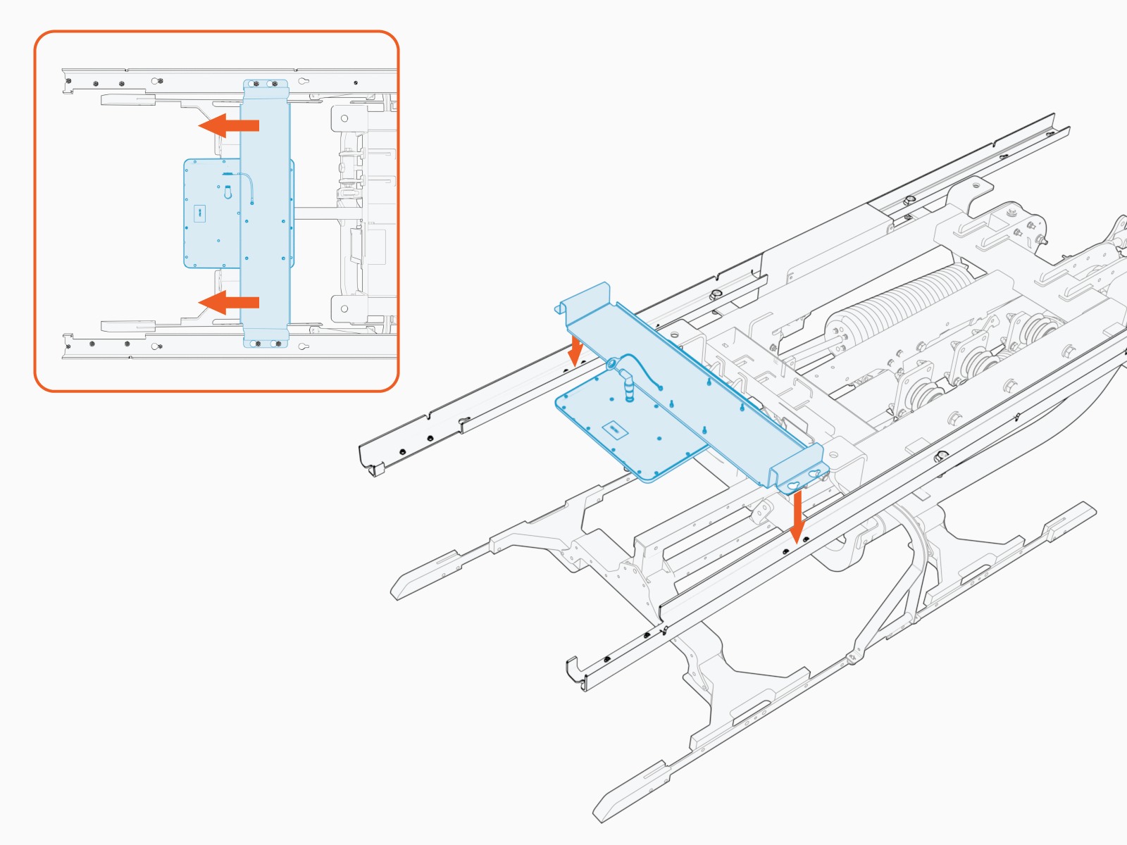 Technical illustration depicts the procedural step.