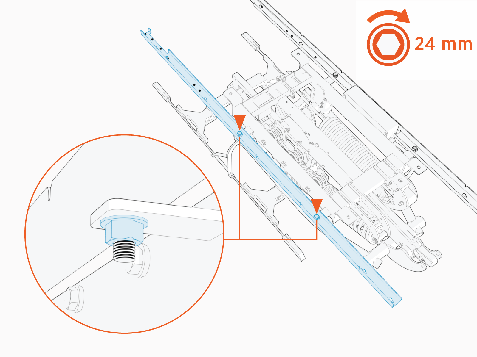 Technical illustration depicts the procedural step.
