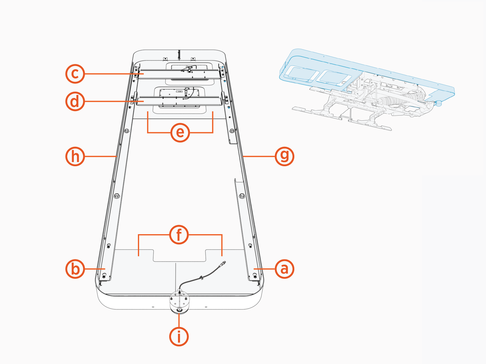 Labeled diagram of product, tools or parts.