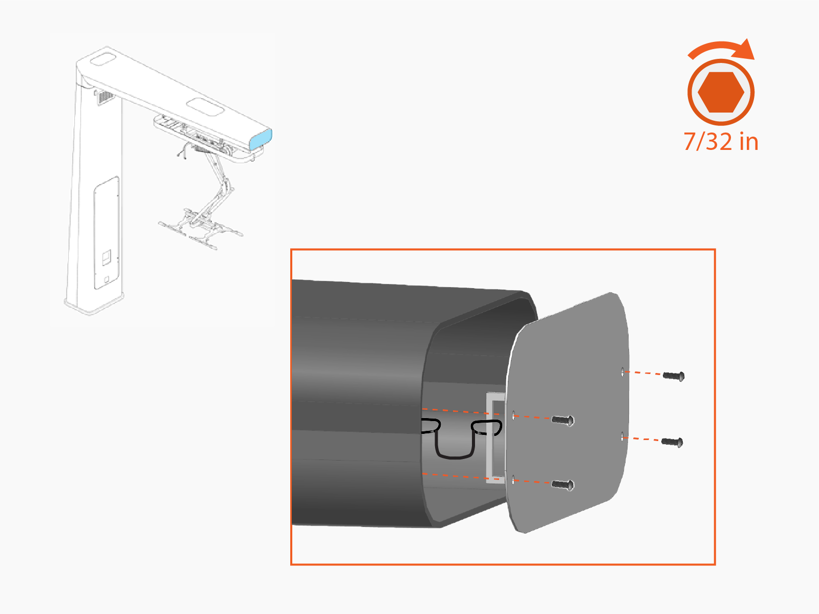 Technical illustration depicts the procedural step.
