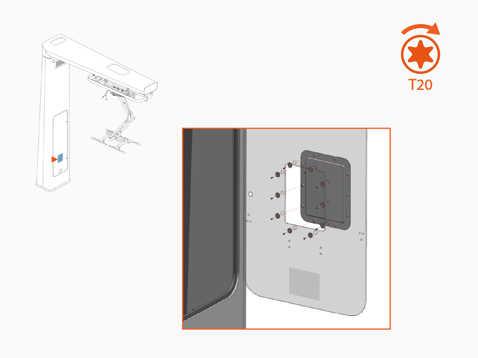 Technical illustration depicts the procedural step.