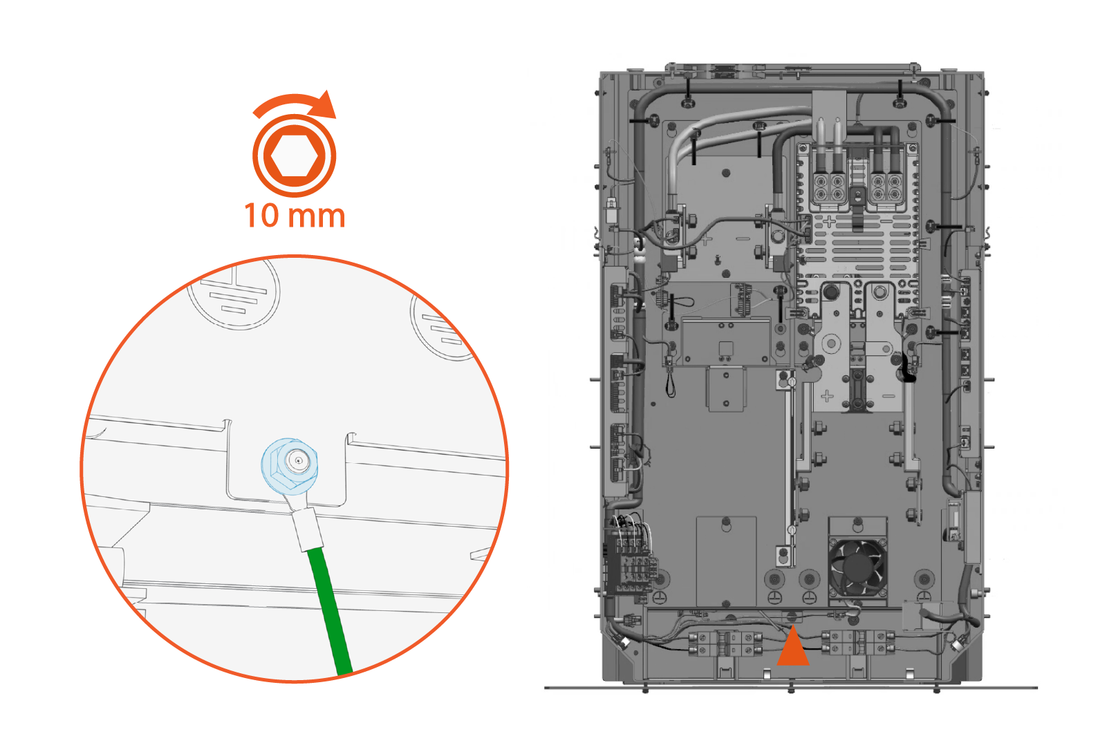 Technical illustration depicts the procedural step.