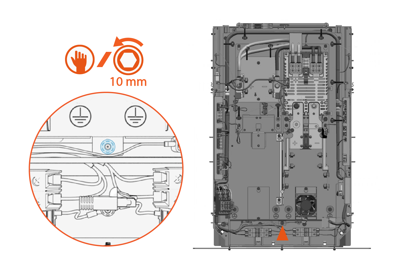 Technical illustration depicts the procedural step.