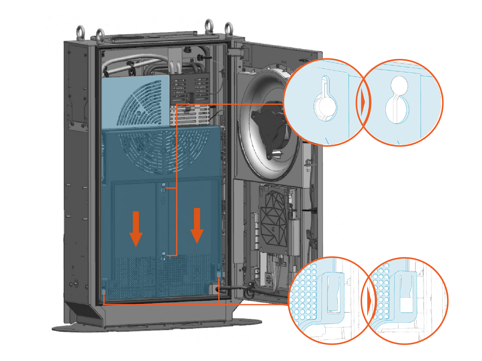 Technical illustration depicts the procedural step.