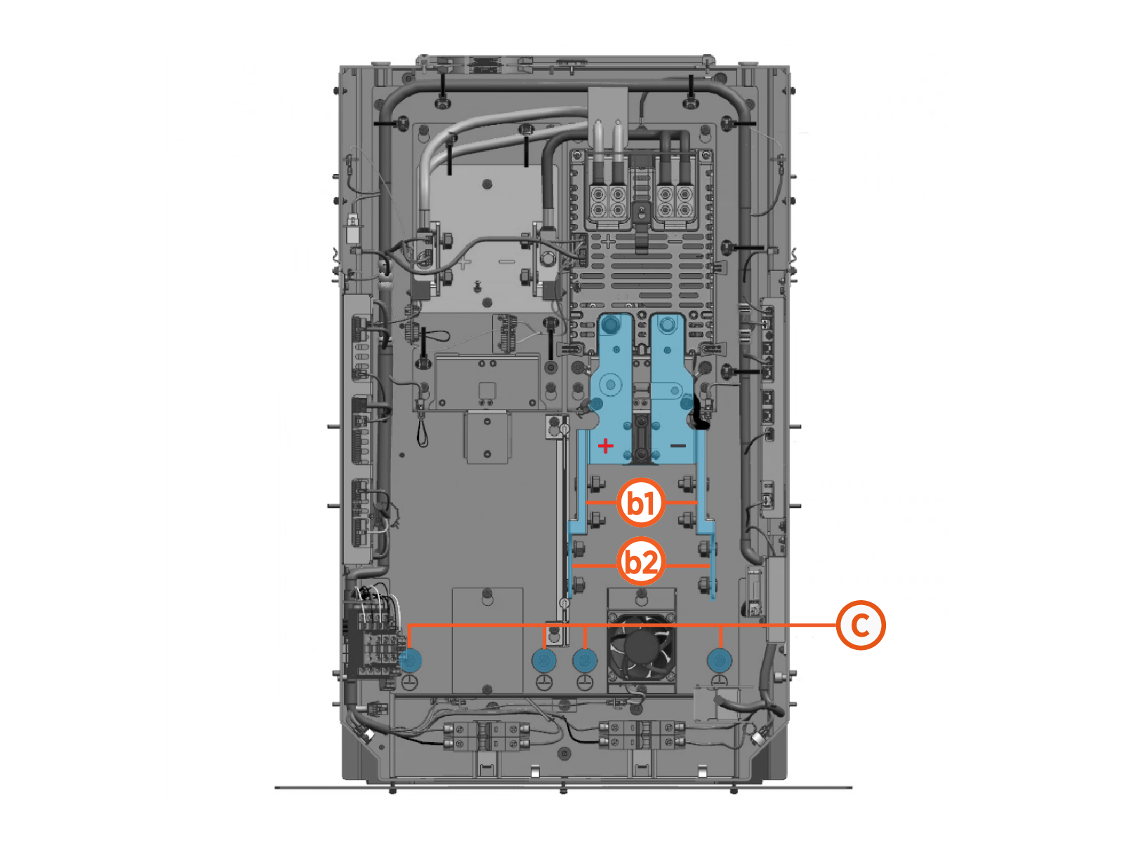 Labeled diagram of product, tools or parts.