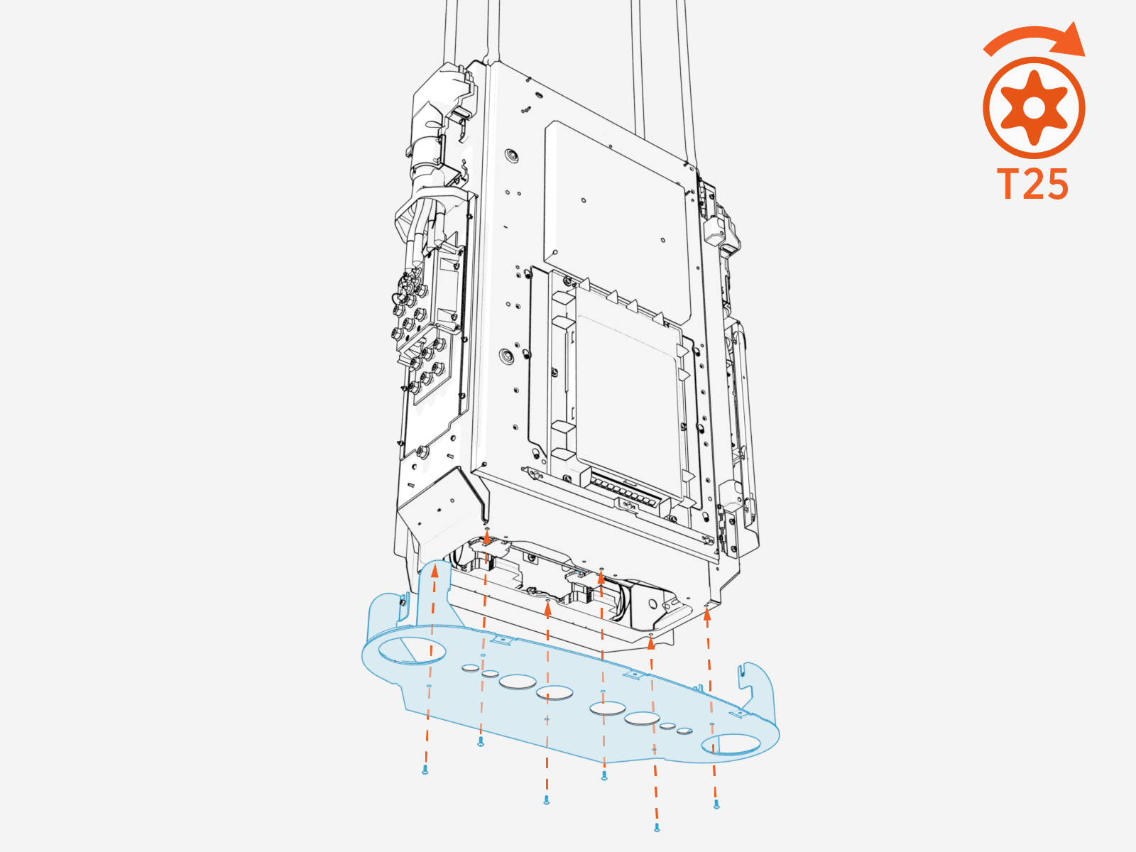 Technical illustration depicts the procedural step.