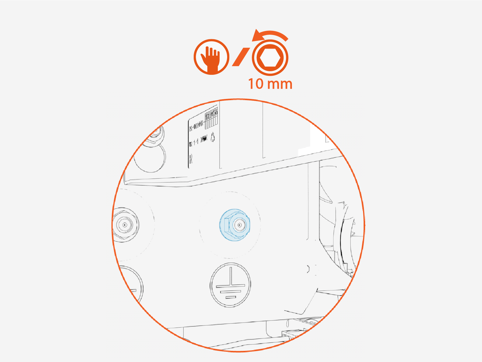 Technical illustration depicts the procedural step.