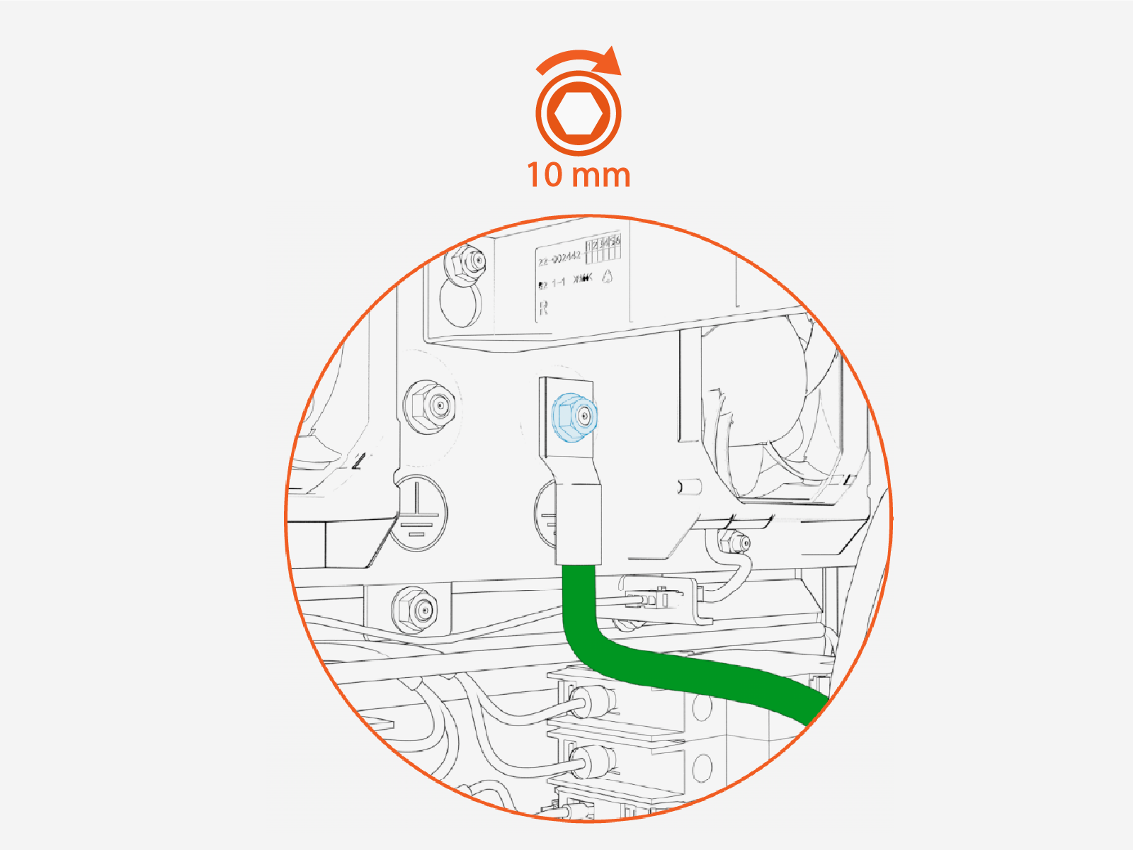 Technical illustration depicts the procedural step.
