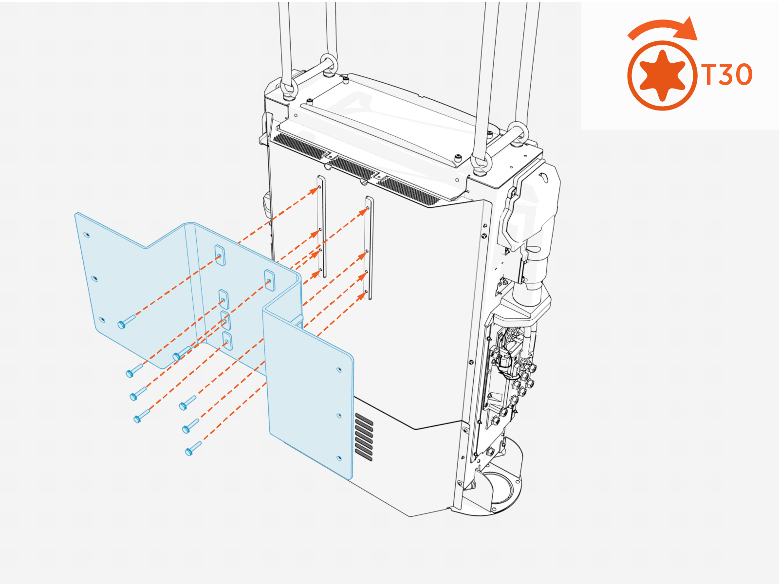 Technical illustration depicts the procedural step.