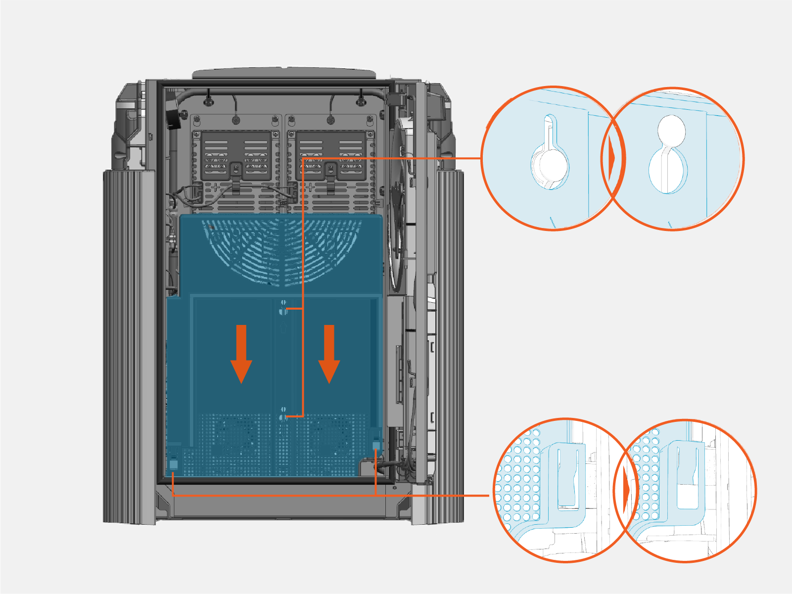 Technical illustration depicts the procedural step.