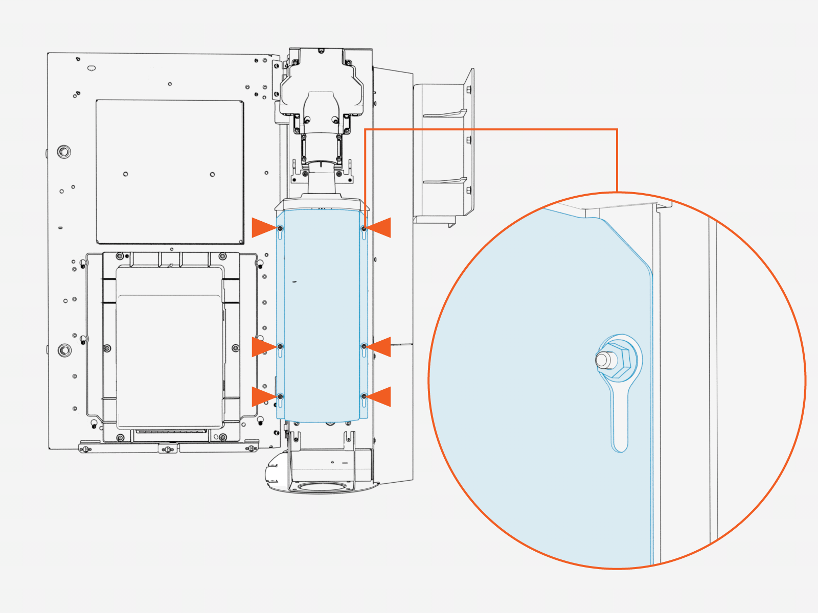 Technical illustration depicts the procedural step.