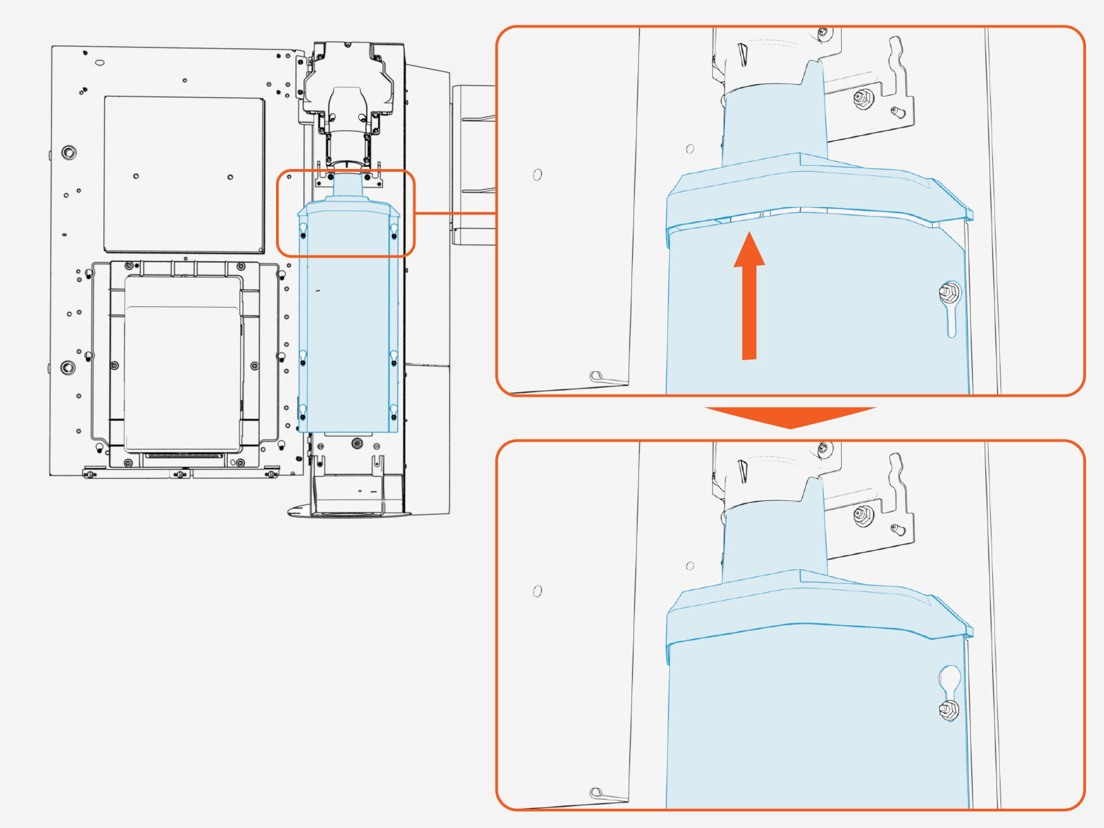 Technical illustration depicts the procedural step.