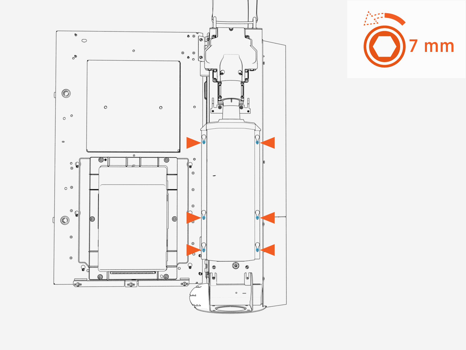 Technical illustration depicts the procedural step.
